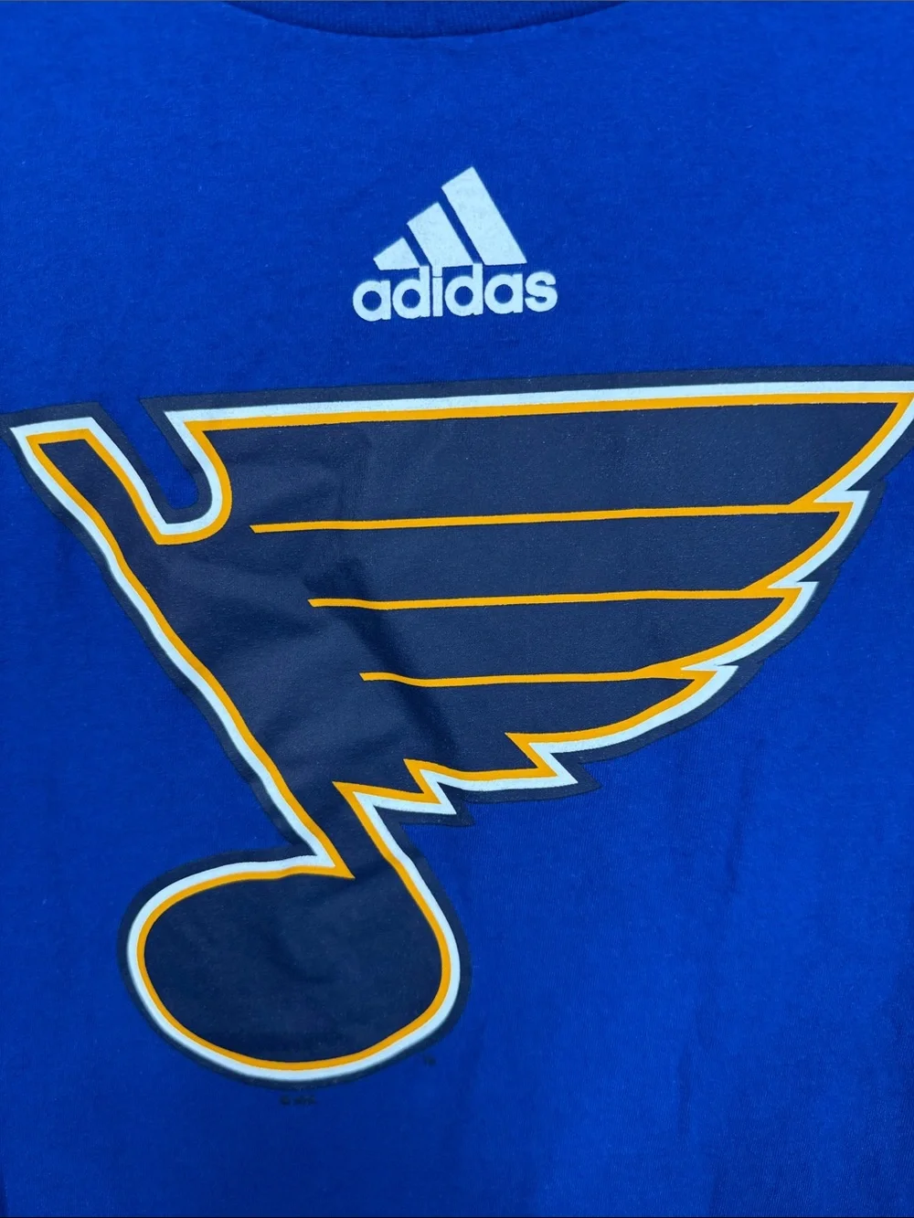 Adidas Men's Royal Blue St. Louis Blues Logo Short Sleeve T‑Shirt Size L